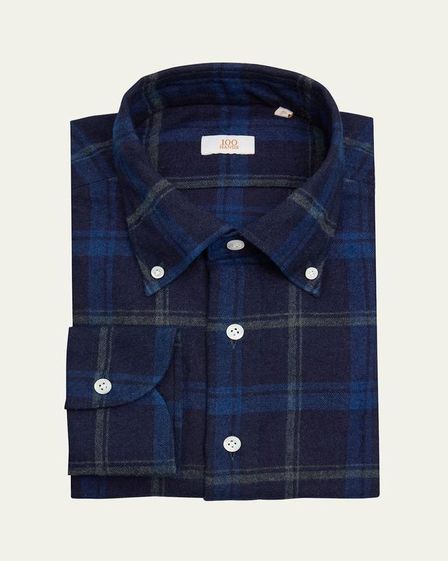 Mens Check Flannel Sport Shirt Product Image