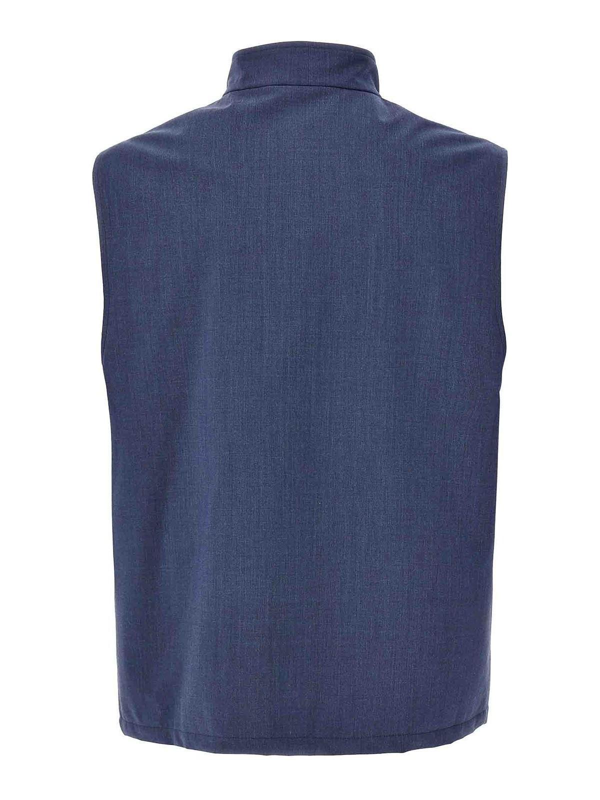 BRUNELLO CUCINELLI Wool Vest In Blue Product Image