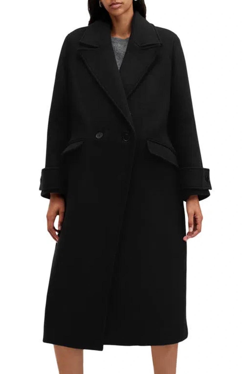 Mabel Double Breasted Coat In Black Product Image