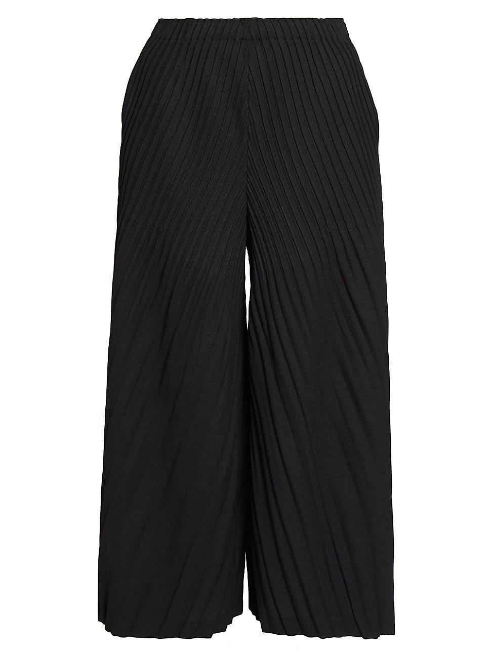 Womens Linen-Like Pleated Pants Product Image