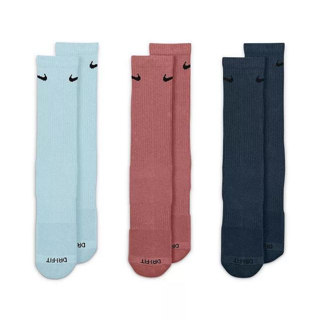 Mens Nike 3-pack Dri-FIT Everyday Plus Cushioned Training Crew Socks Product Image