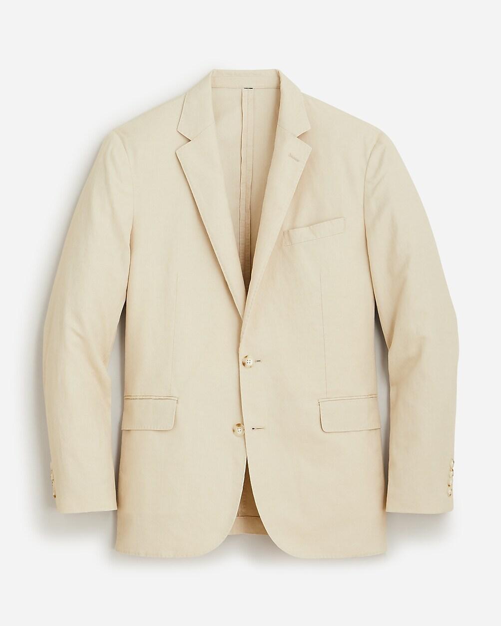 Ludlow Slim-fit unstructured suit jacket in Irish cotton-linen blend Product Image