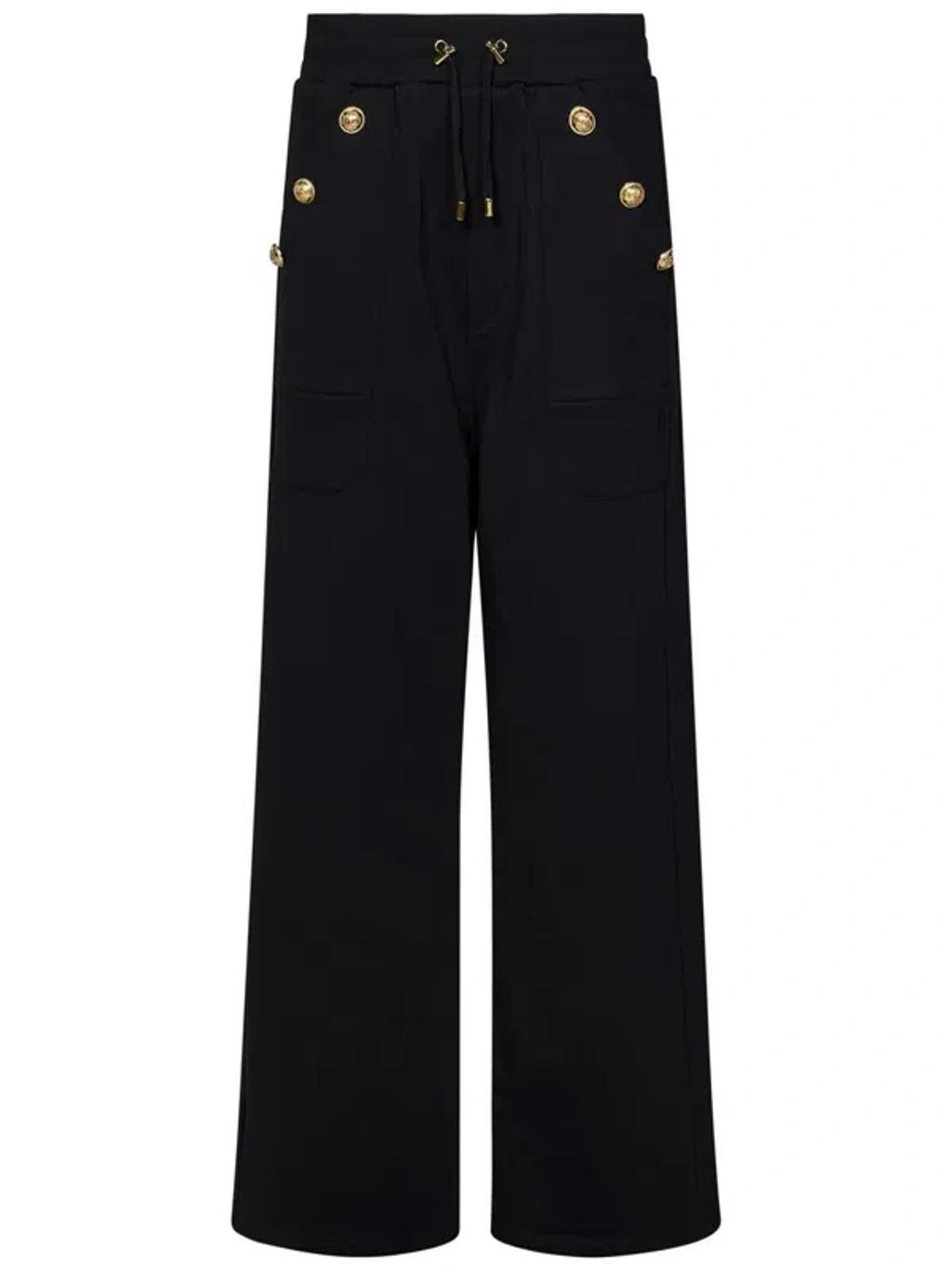 BALMAIN Buttoned Joggers In Black Product Image