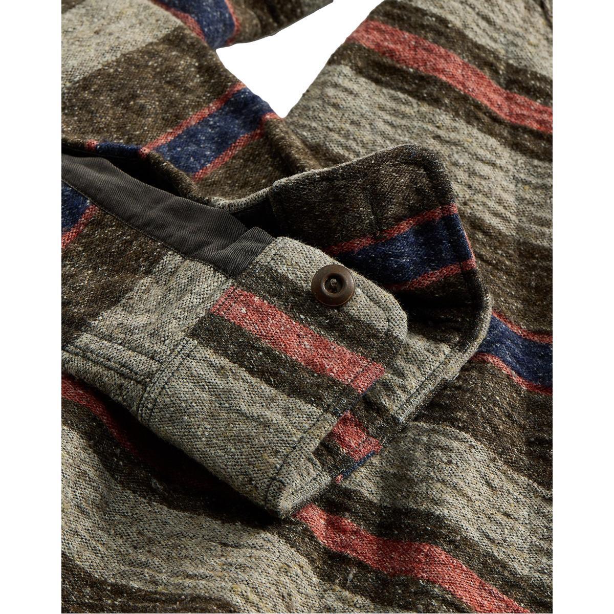 Striped Double Cloth Workshirt Brown Multi Product Image