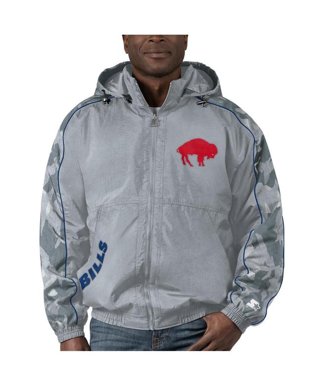 Mens Starter Gray Buffalo Bills Thursday Night Gridiron Throwback Full-Zip Jacket Product Image