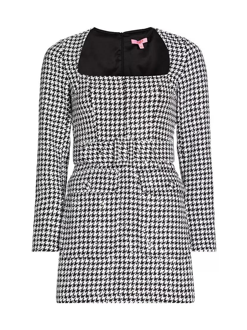 Amanda Houndstooth Belted Sheath Dress product image