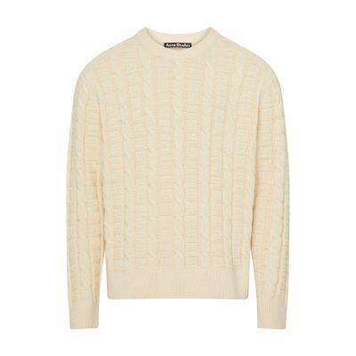 Long-sleeved Sweater In Beige Product Image