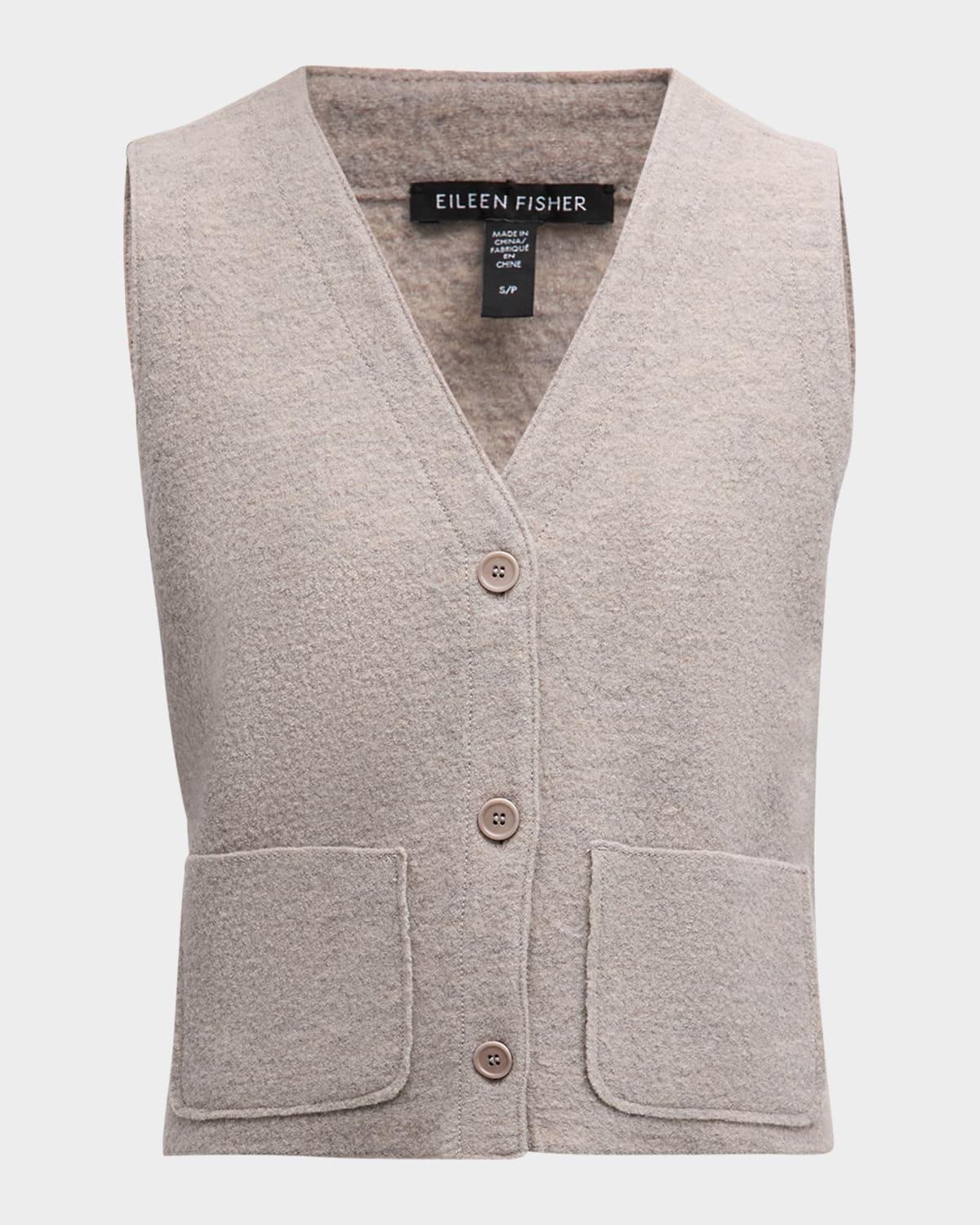 Petite Lightweight Boiled Wool Vest Product Image