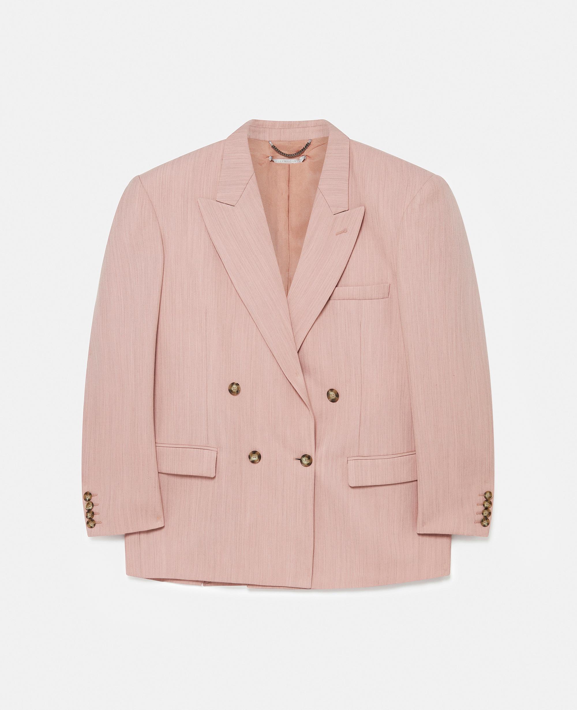 Oversized Double-breasted Blazer In Dusty Pink Product Image