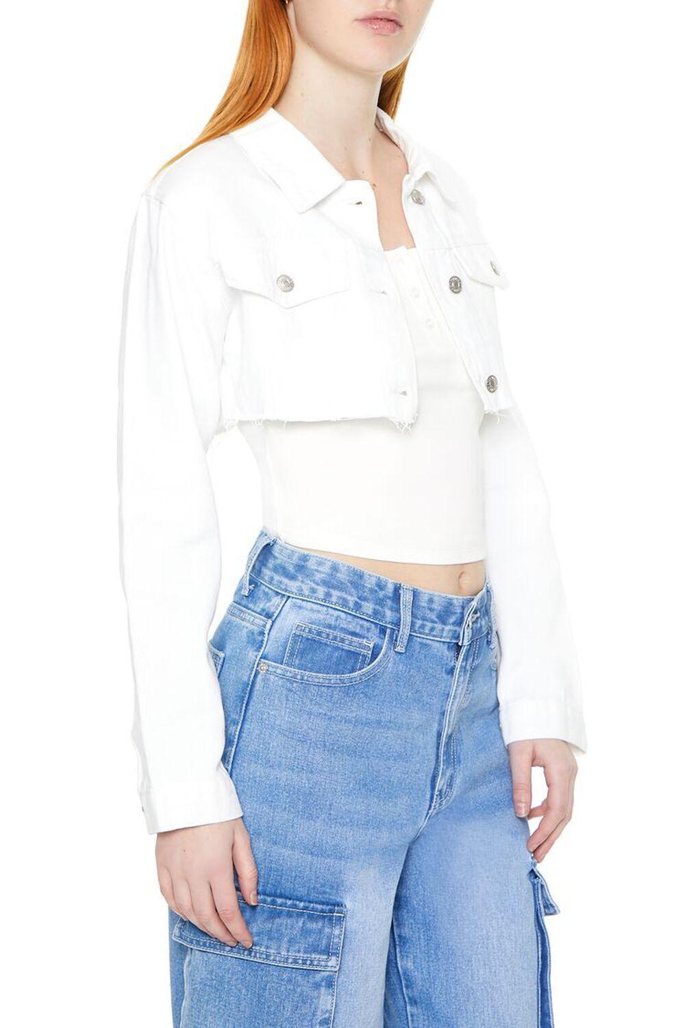 Cropped Denim Trucker Jacket | Forever 21 Product Image