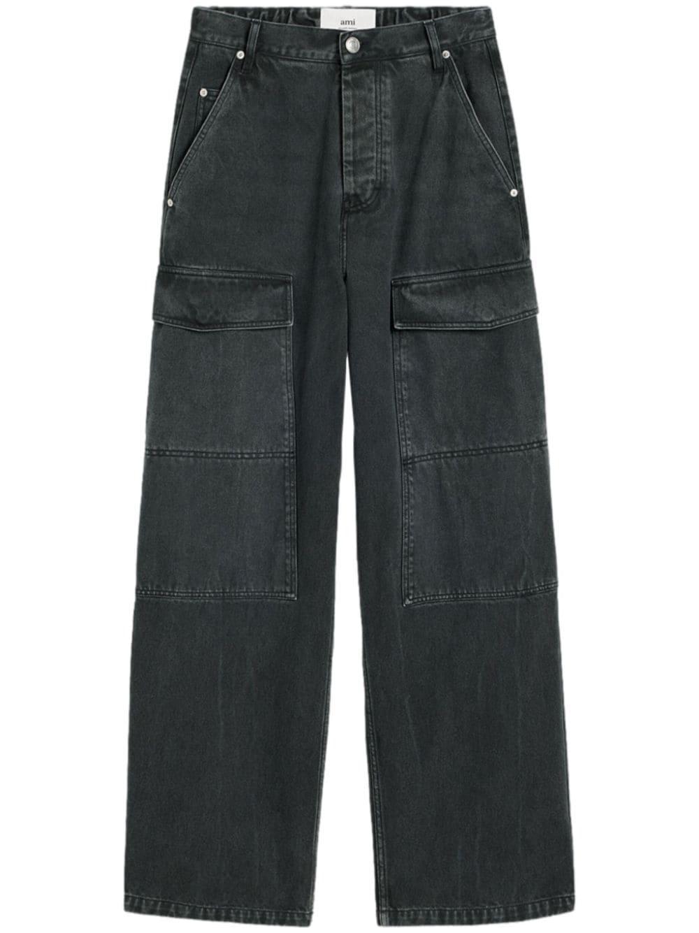 Worker Baggy Jeans In Black Product Image