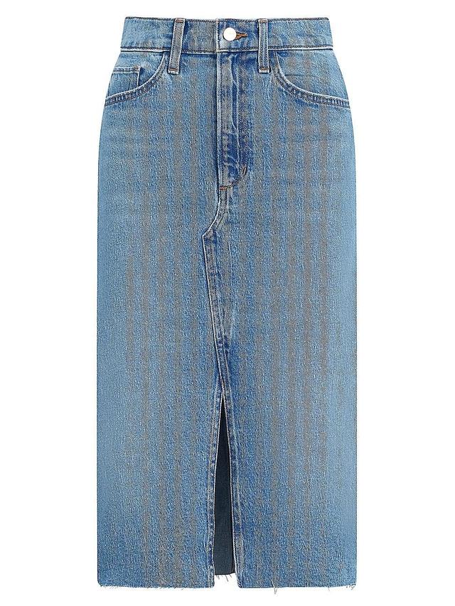 Womens The Joplin Denim Raw-Hem Skirt Product Image