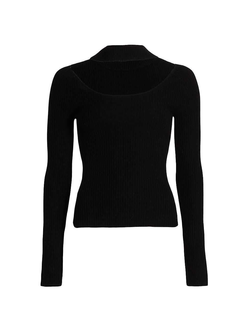 Womens Wool-Cashmere Reversible Sweater product image