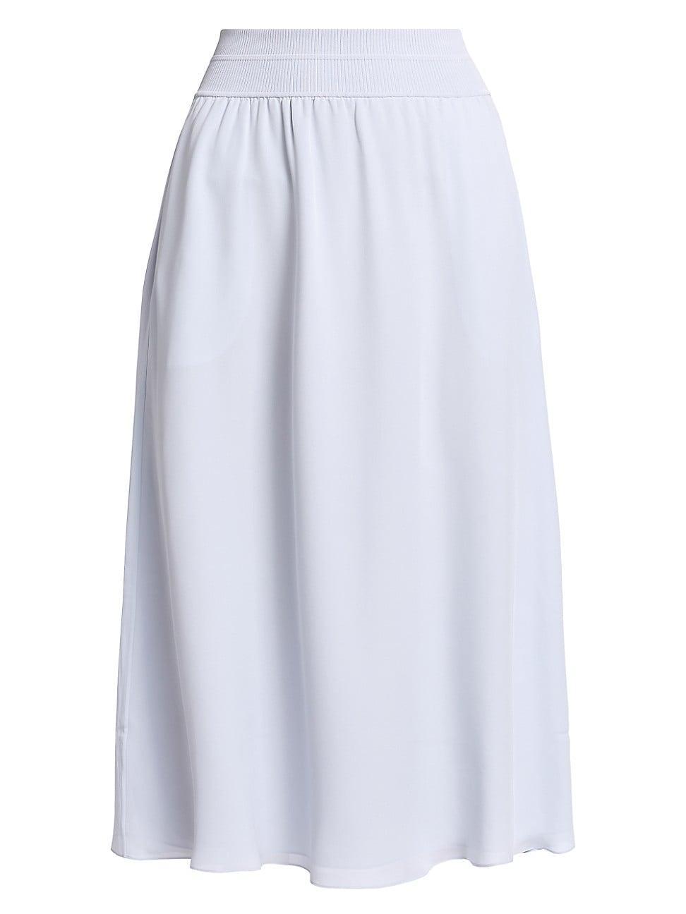 Womens Silk Chiffon Midi-Skirt product image