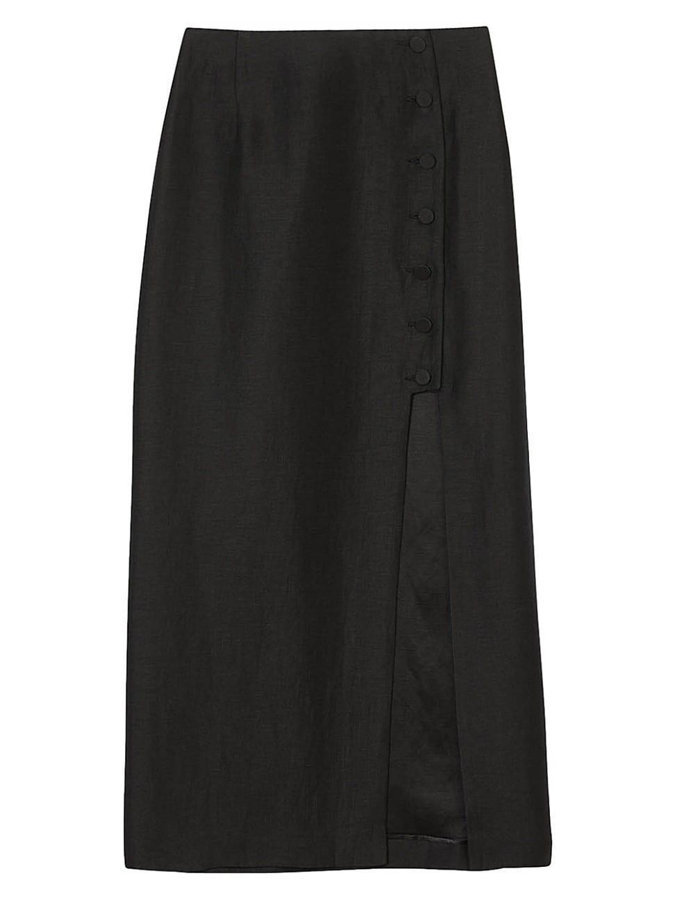 Womens Slit Midi Skirt Product Image