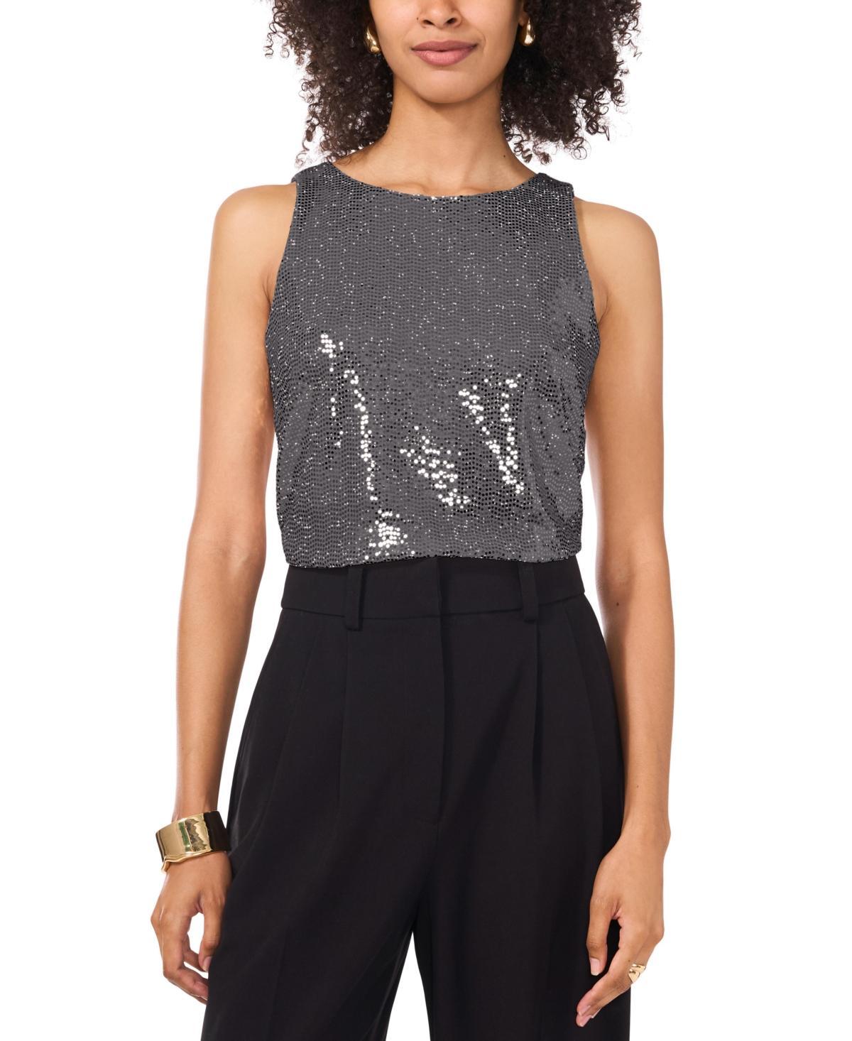 Vince Camuto Womens Sequin Sleeveless Top Product Image