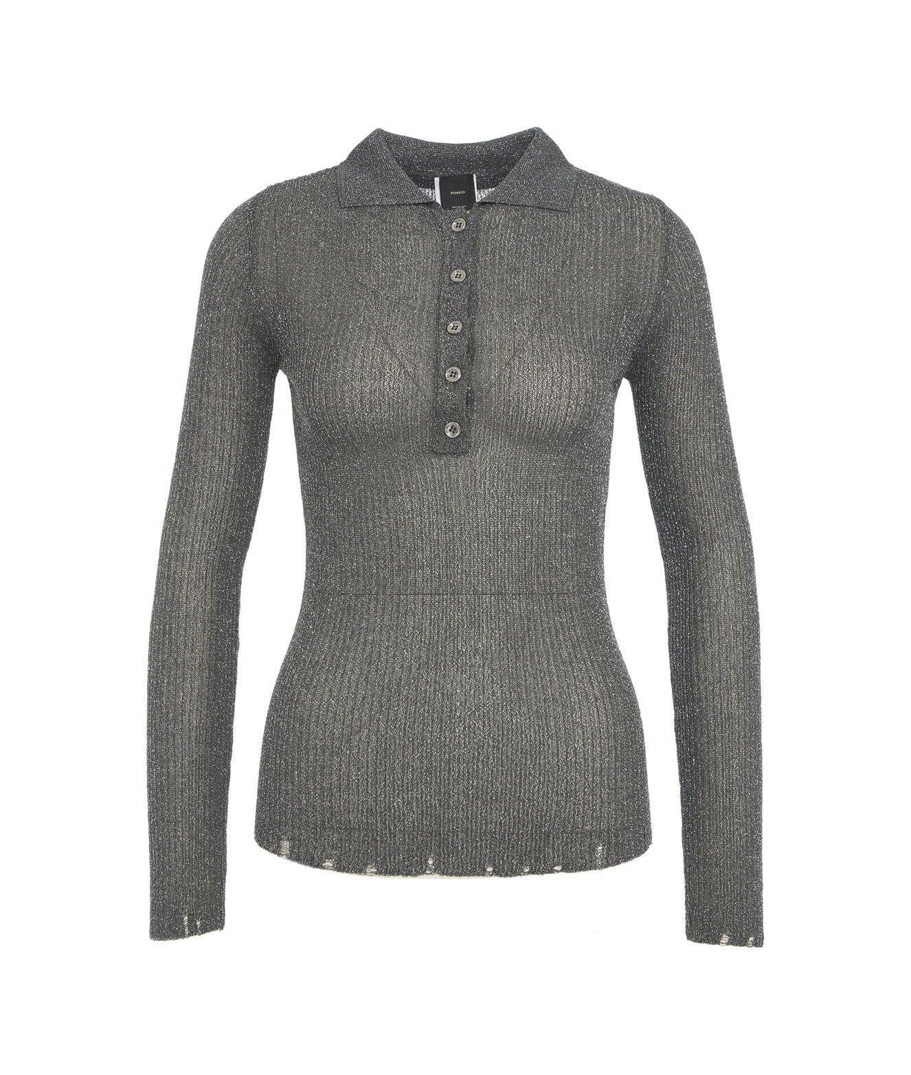 Maglietta polo in lurex Female Product Image