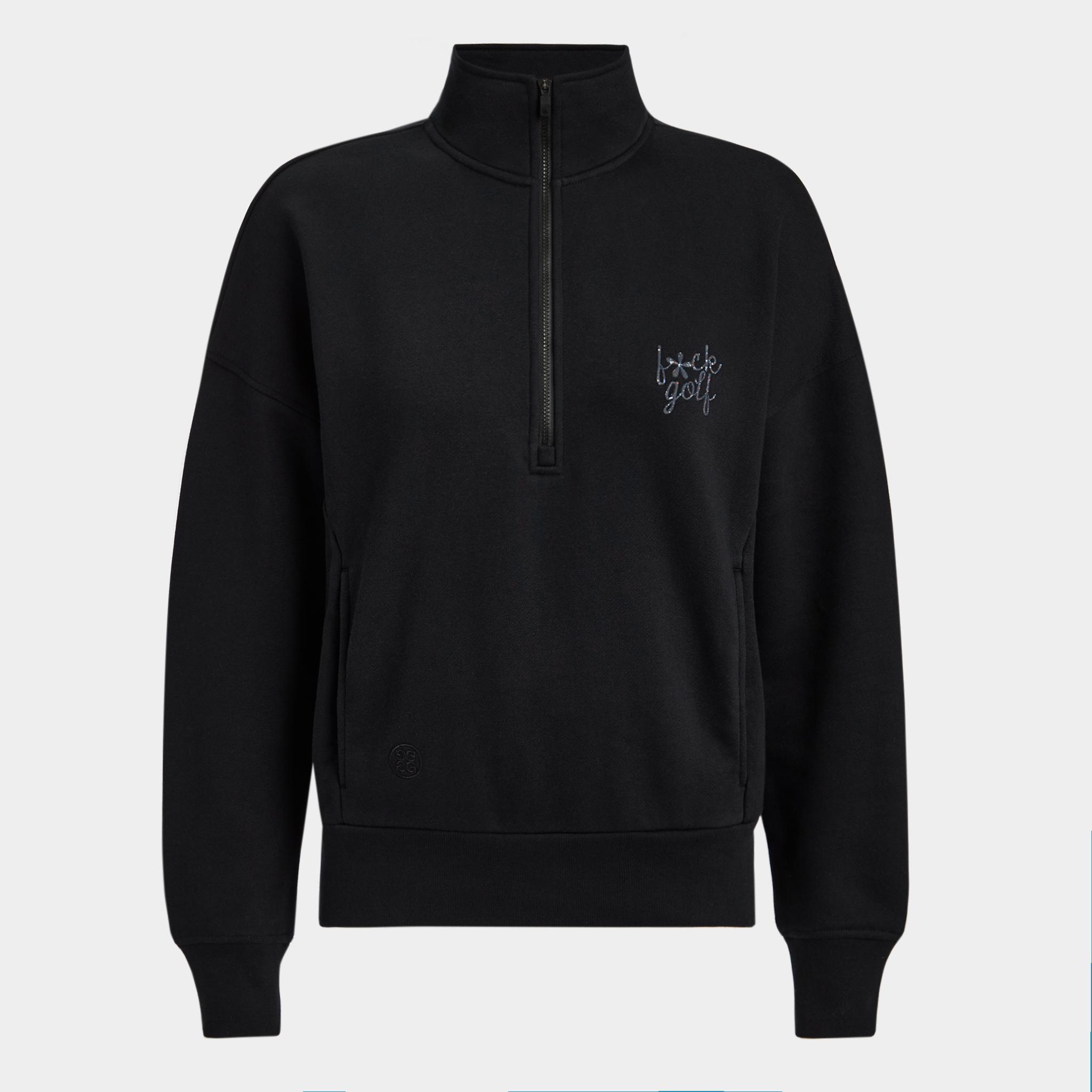 F*CK GOLF FRENCH TERRY QUARTER ZIP BOXY PULLOVER Product Image