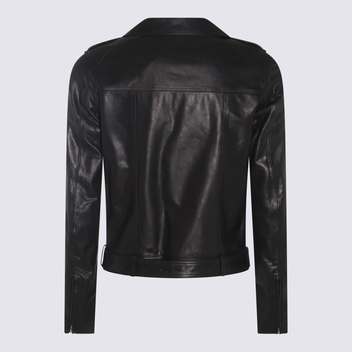 Black Leather Jacket Product Image