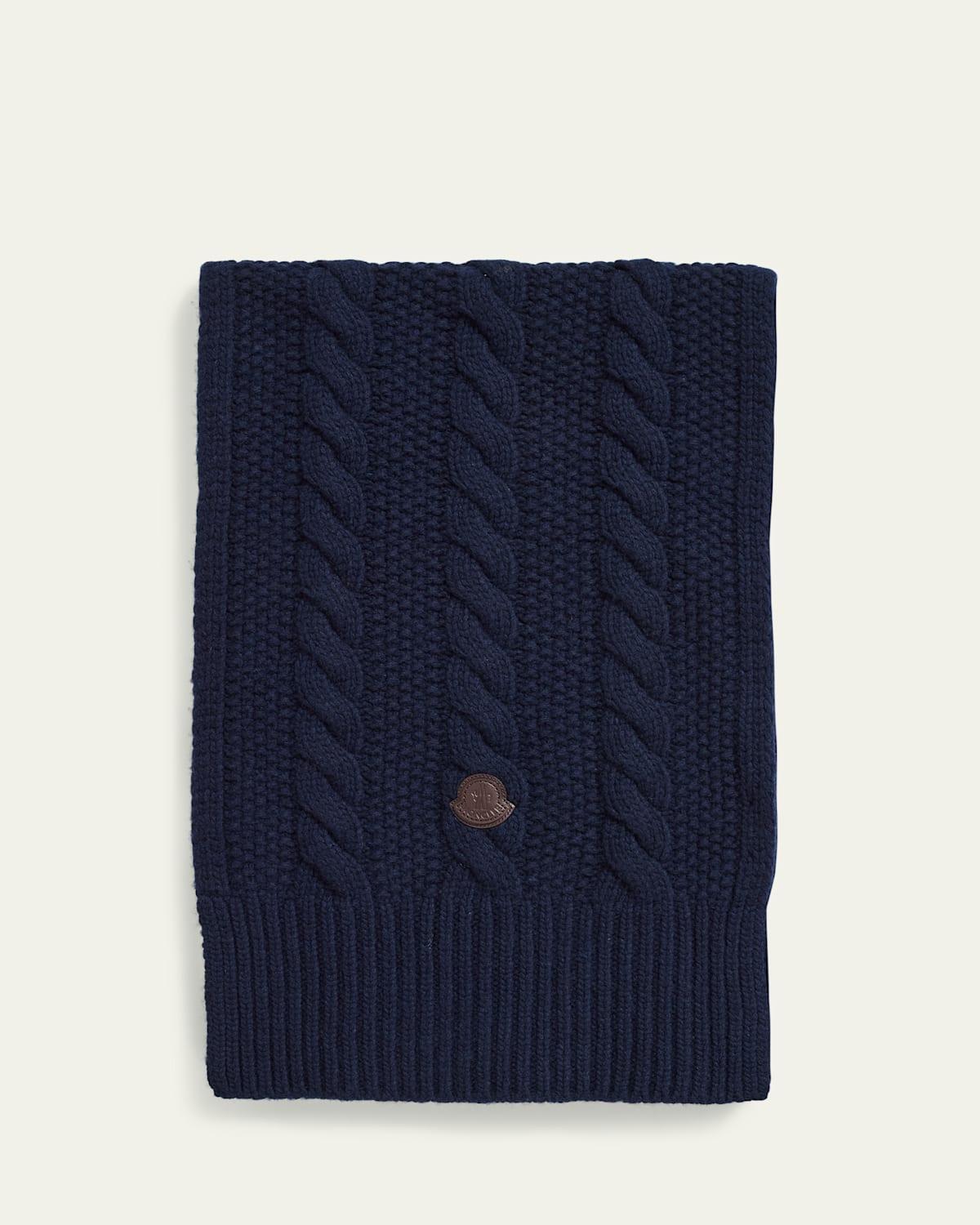 Mens Wool-Cashmere Chunky Cable Scarf product image