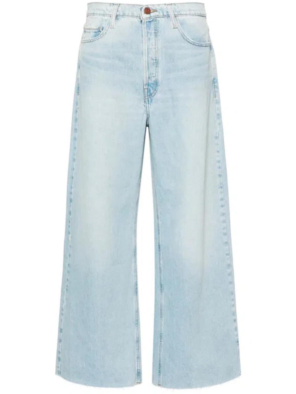 FRAME Blue 'le Low Baggy Wide Leg' Jeans Product Image