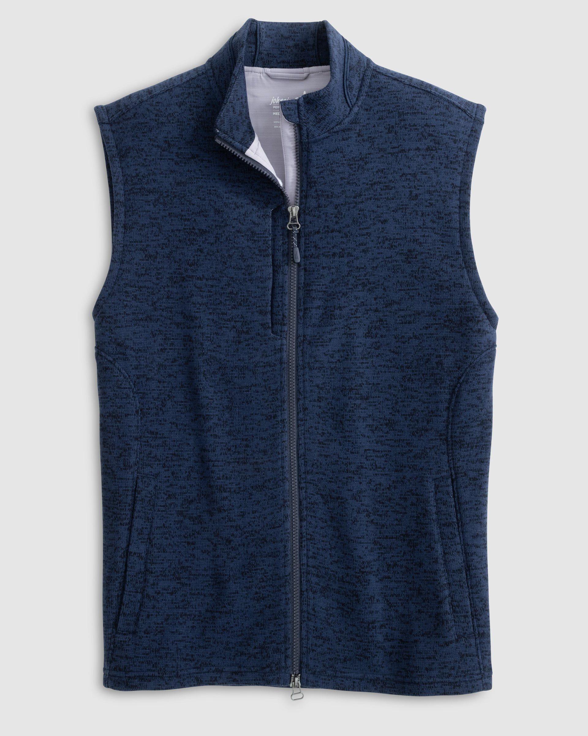 johnnie-O Big & Tall Denalis Double-Zip Fleece Vest Product Image