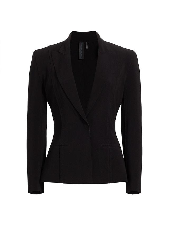 Womens Peak Lapel Slim-Fit Jacket Product Image