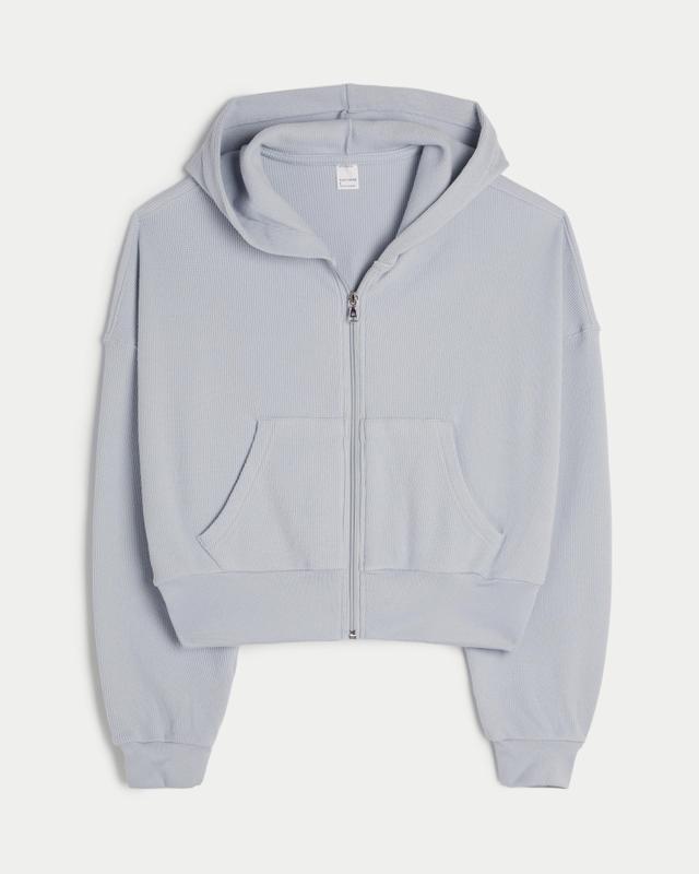 Gilly Hicks Cozy Waffle Zip-Up Hoodie Product Image