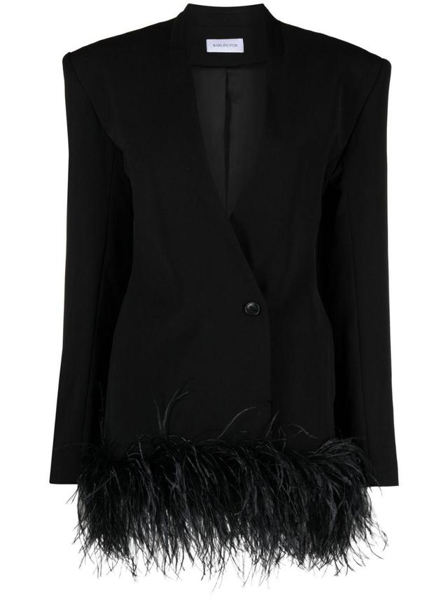 Elinor feather-trim blazer Product Image