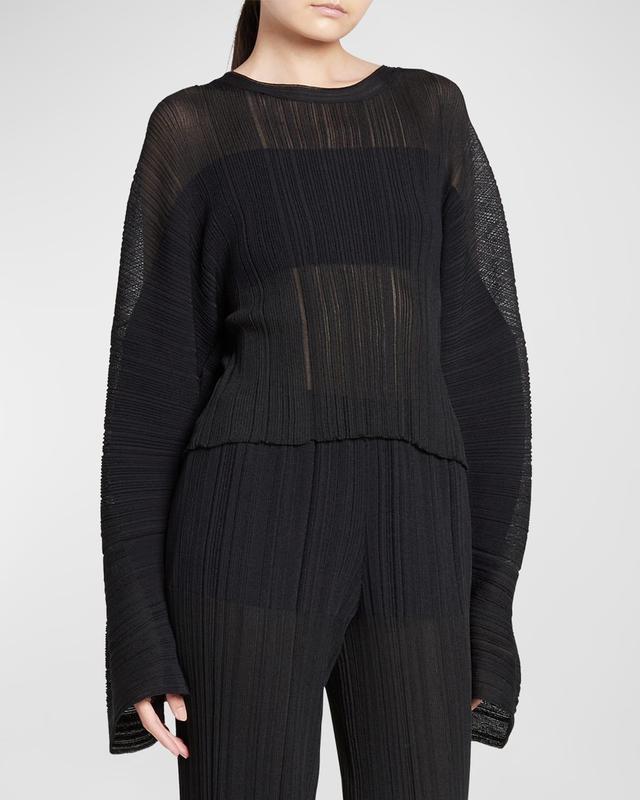 Stella McCartney Statement Sleeve Pliss Sweater Product Image