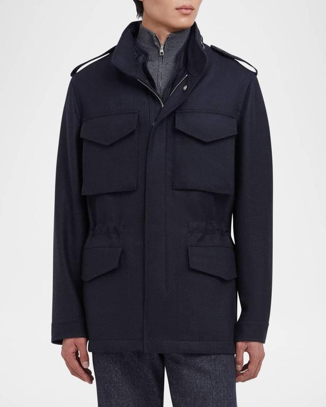 Men's Wool Field Jacket with Detachable Liner Product Image