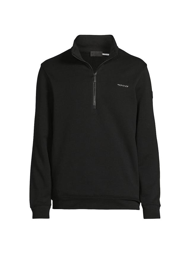 Mens Cotton Fleece Half-Zip Sweatshirt Product Image