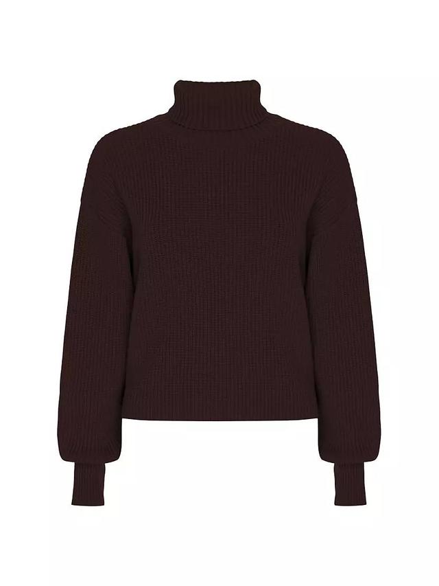 Womens Heavy Cozy Rib-Knit Turtleneck Sweater Product Image