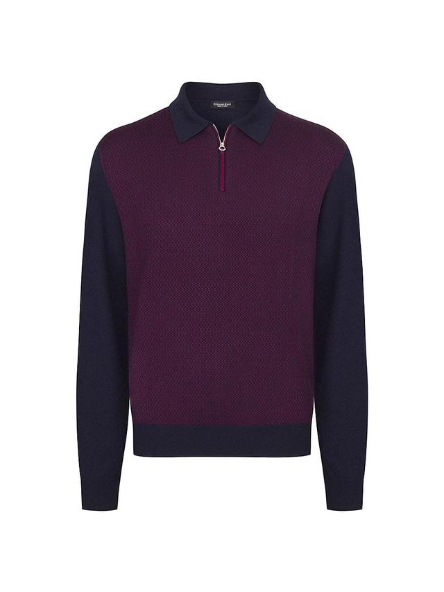 Mens Zip Polo Shirt Product Image