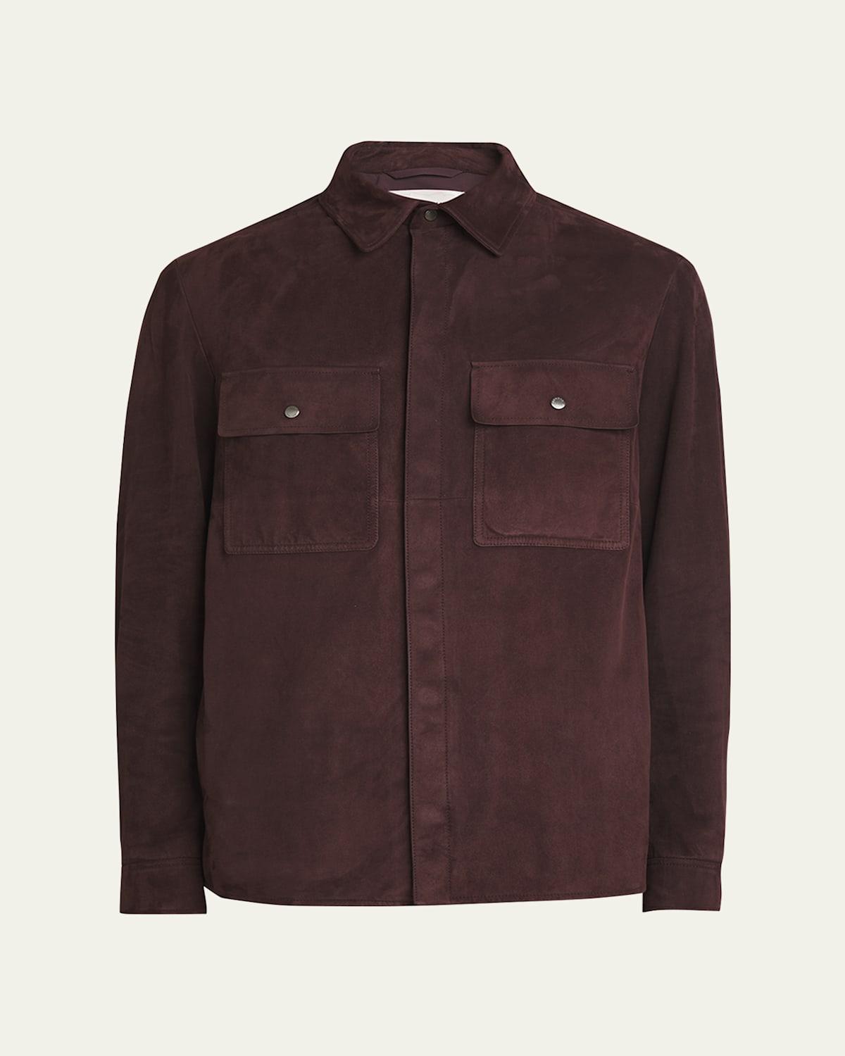 Mens Chinotto Suede Utility Overshirt Product Image