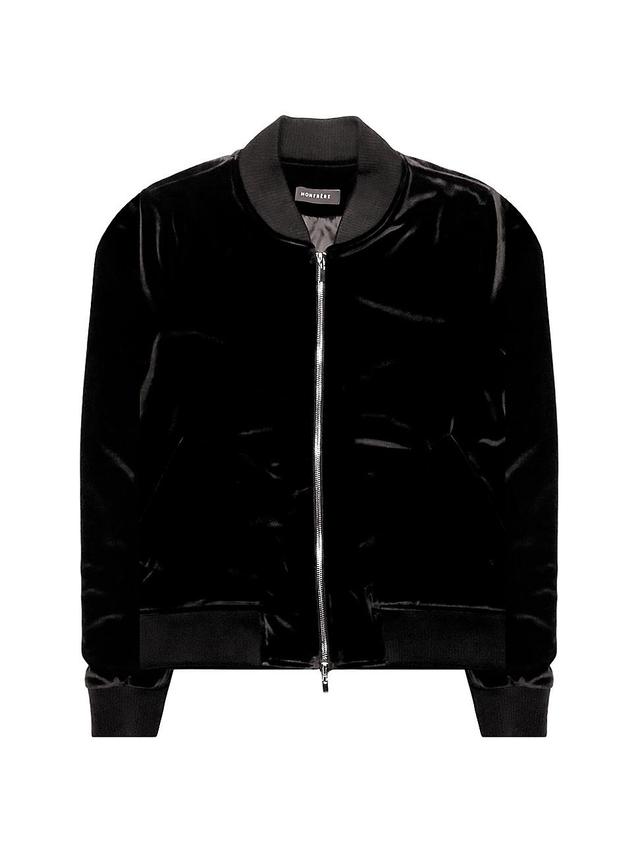 Mens Maverick Velvet Bomber Jacket Product Image