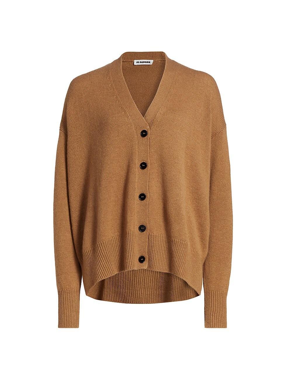 Womens Oversized Cashmere V-Neck Cardigan Product Image