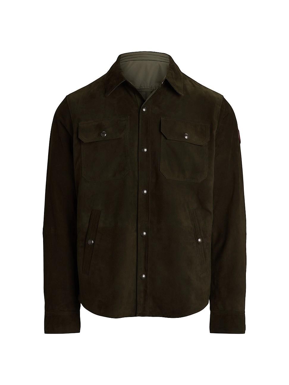 Mens Suede Reversible Shirt Jacket Product Image