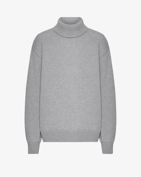 Merino Wool Turtleneck - Heather Grey product image