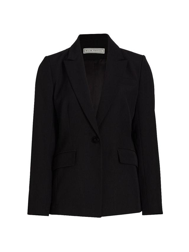 Womens Notch Collar One-Button Blazer Product Image