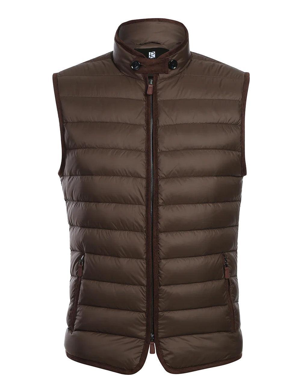 Brown Regular Classic Fit Goose Down Vest Product Image