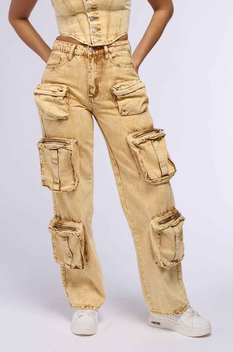 VALERIE MINERAL WASH CARGO PANT Product Image