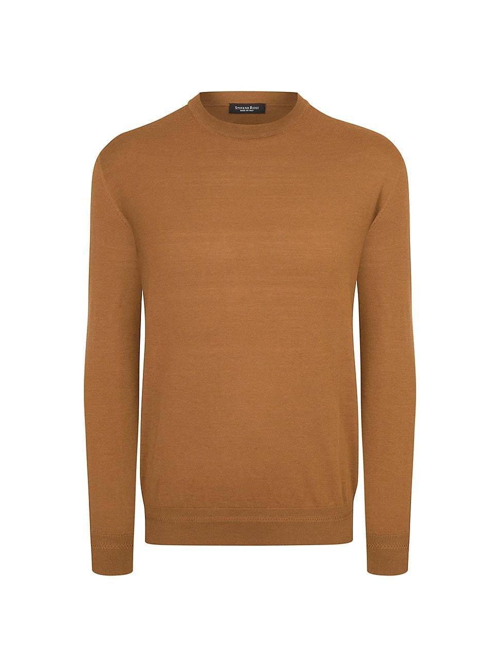 Mens Silk Crewneck Sweater Product Image