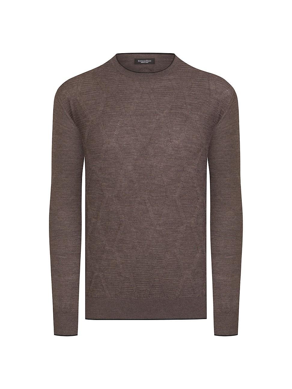 Mens Cashmere and Silk Crewneck Sweater Product Image