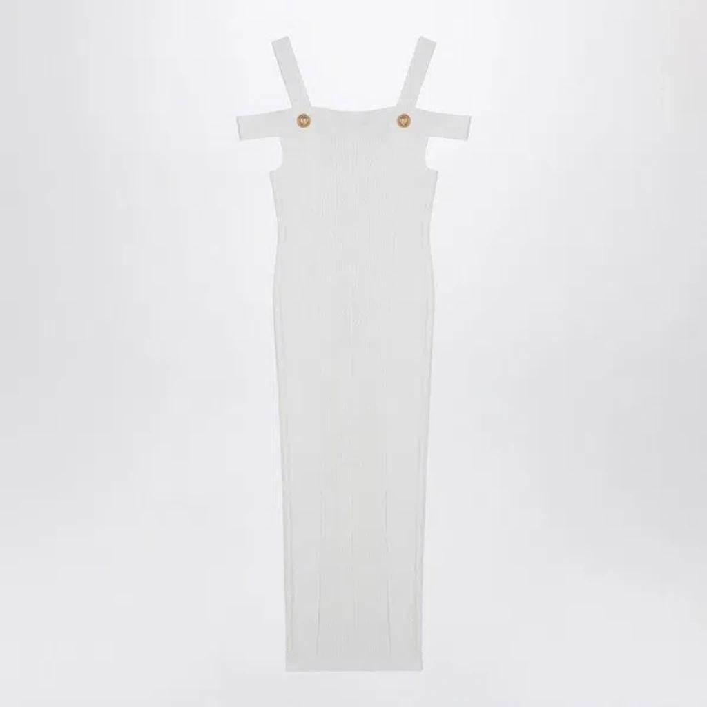 Knit Dress With Double Straps In White Product Image