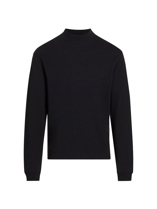 Mens Merino Wool Mock Turtleneck Sweater Product Image