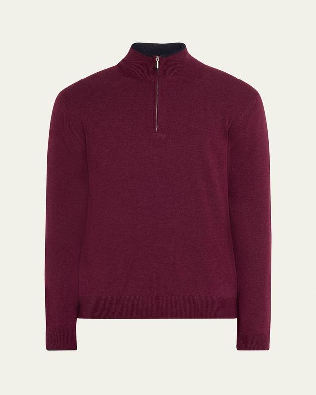 Mens Cashmere Quarter-Zip Sweater Product Image