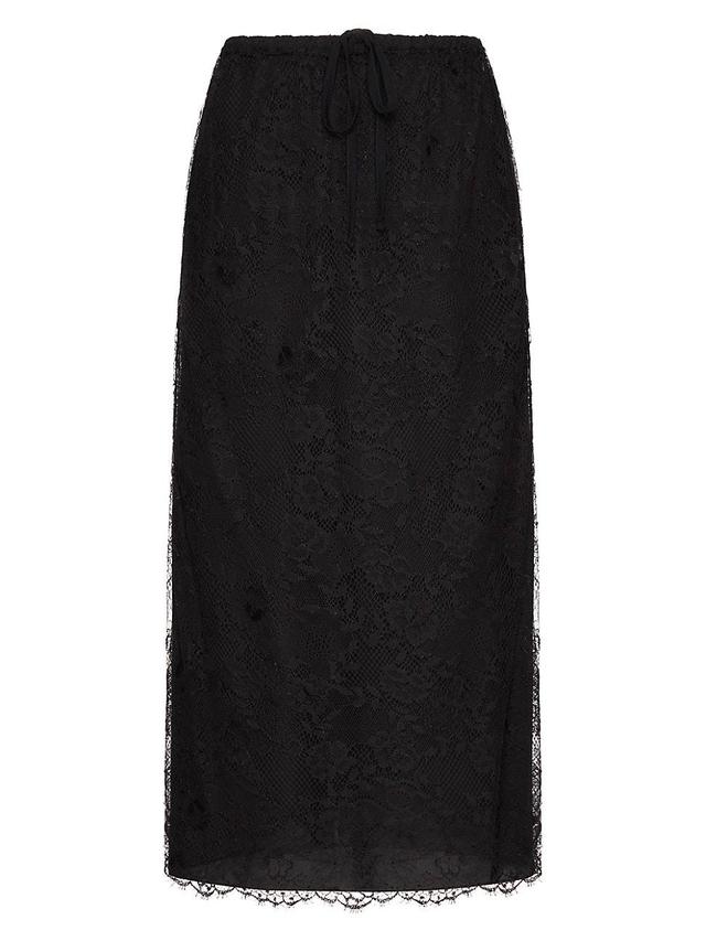 Womens Lace Midi Skirt Product Image