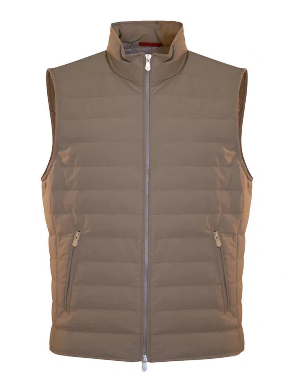 BRUNELLO CUCINELLI Military Green Down Jacket In Verde Oscuro Product Image