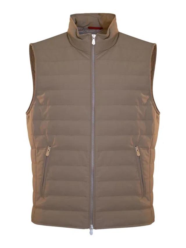 BRUNELLO CUCINELLI Military Green Down Jacket In Verde Oscuro Product Image